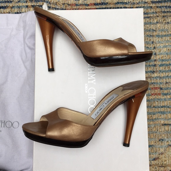 Jimmy choo golden sand mule heels - Picture 3 of 8